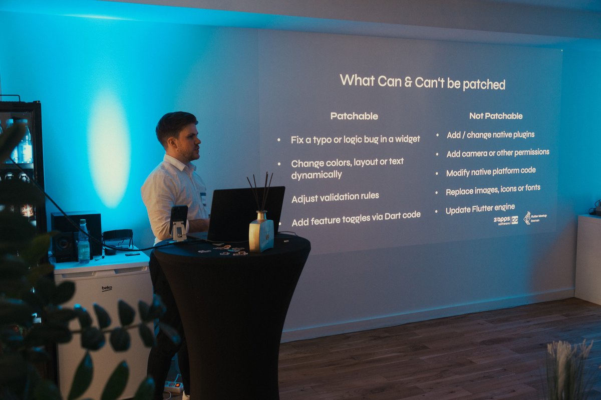 shorebirddev's tweet photo. Shoutout to @florian_voegtle for featuring Shorebird at Flutter Meetup Bremen! 💙

Planning to talk about Shorebird at an upcoming event? Let us know—we’ll help promote it &amp; share a coupon code for attendees 🎁

Reach out via DM or email at contact@shorebird.dev https://t.co/i0whl3AAqs