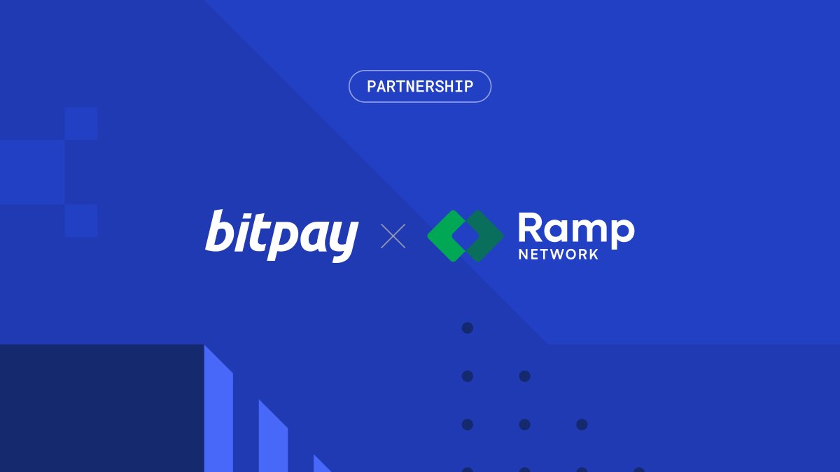 🤝 Big news! @BitPay is partnering with @RampNetwork to bring seamless  crypto selling to BitPay Wallet users. Cash out in 130+ countries, 35+ fiat  currencies supported. Start selling $ETH, $DOGE, $USDC, $LTC