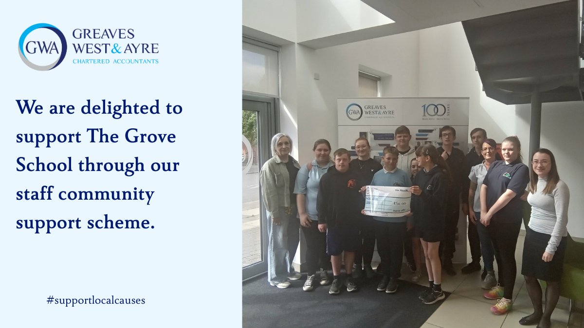 GreavesWestAyre's tweet photo. We are delighted to support The Grove School through our Staff Community Support Scheme, nominated by Taylor Maphin.

They are putting the funds towards some exciting new swing equipment.

#supportlocalcauses #community https://t.co/Rq3V4SoepW