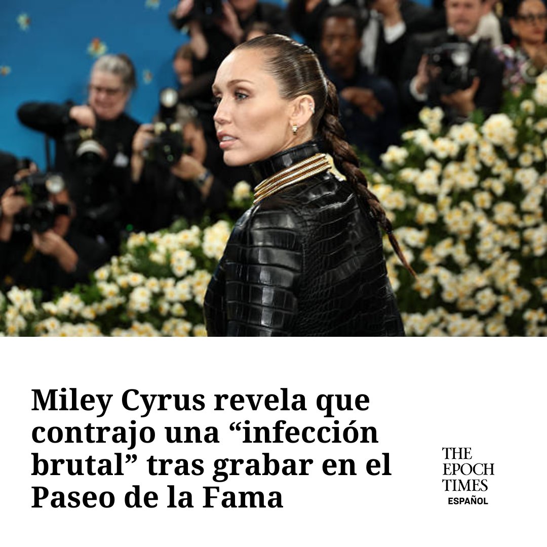 Miley Cyrus, ha sorprendido a sus seguidores al revelar que fue hospitalizada debido a una "infección brutal". #MileyCyrus #infeccion #Hollywood 
  🔴MIRA AHORA👉 epochtim.es/tprxr9