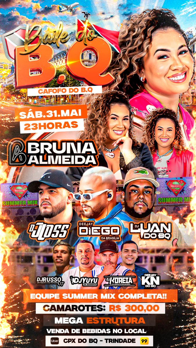🔸VOCÊS PEDIRAM NESSE SÁBADO ? 🔸VOCÊS PEDIRAM PAGODE ? 
🔸ENTÃO TOOOOOOMA !!!! ☑️✅

🔹ENTÃO EXPLANA QUE NESSE SÁBADO DIA 31/05 TEM CANTORA BRUNA ALMEIDA NO BQ,SUPER CONFIRMADO COM UMA MEGA ESTRUTURA E OS DJ,s CONVIDADOS 

🔹Camarotes já a vendas 🥳🎪