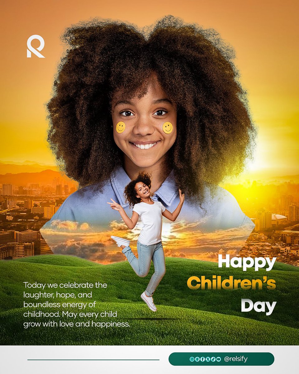 relsifyhq's tweet photo. Happy Children's Day to all the incredible kids out there! You bring so much joy and wonder to the world. Today, let's celebrate your dreams, your talents, and your endless potential. Have a day filled with happiness, laughter, and unforgettable memories. https://t.co/7bY9LSYwvG