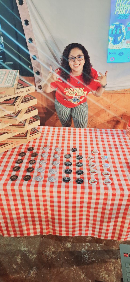 ClauGeraldin's tweet photo. Muchas gracias a @Pizza_DAO Por hacer posible esta maravillosa fiesta en mas de 400 ciudades. Y San Pedro Sula🇭🇳 no se podía quedar atrás!! La pasamos fenomenal. Hubo networking, merch, juegos y sobre todo mucha Pizza🍕!! Muchas gracias a la Pizzeria #AQV por sus atenciones y a nuestro Sponsor @Team1LatAm @avalanche_esp  A @fernandoavax  a las comunidades @GoalGirlAcademy @EthereumHN que estuvieron presentes!!
Les dejo un poquito mas sobre la fiesta 🧵👇