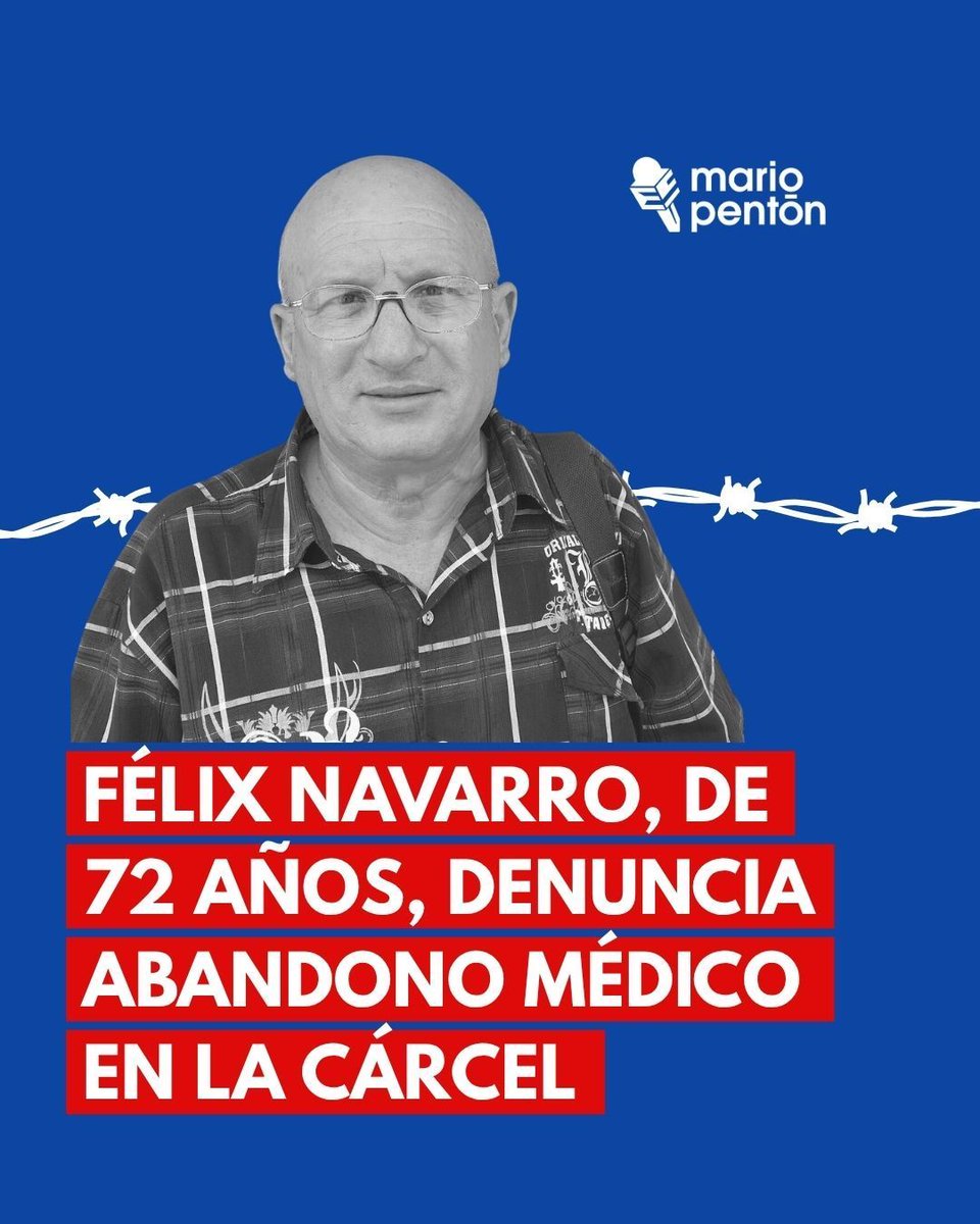 ⭕Cubanet expone como el preso político cubano Félix Navarro Rodríguez, de 72 años, se encuentra en estado crítico en la prisión de máxima seguridad de Agüica, Matanzas. 

👉Reingresado a prisión el 29 de abril tras la revocación de su libertad condicional, Navarro ha sufrido un