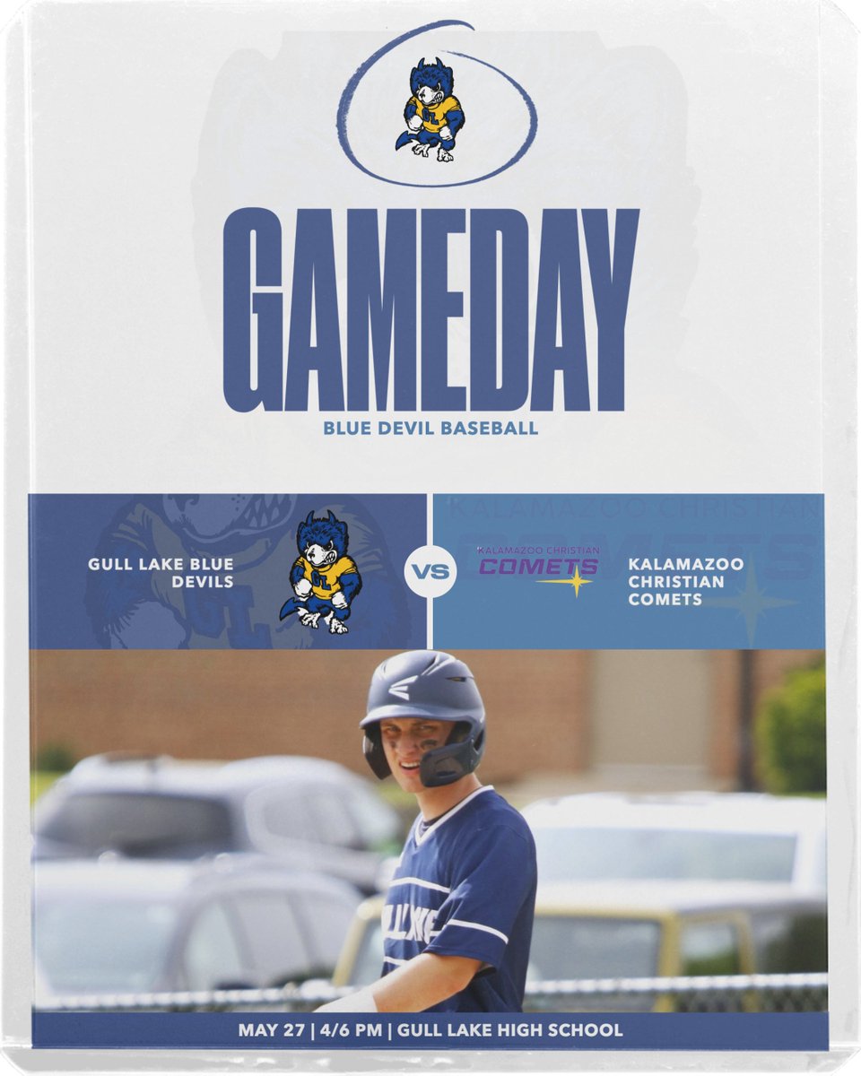 Our Blue Devil Baseball team looks to finish their regular season campaign strong tonight against Kalamazoo Christian. Good luck Devils! #ForksUp #GrittyDevs