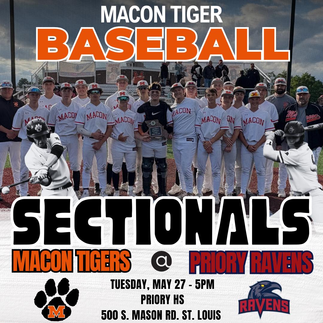 Best of luck to Macon Tiger Baseball!