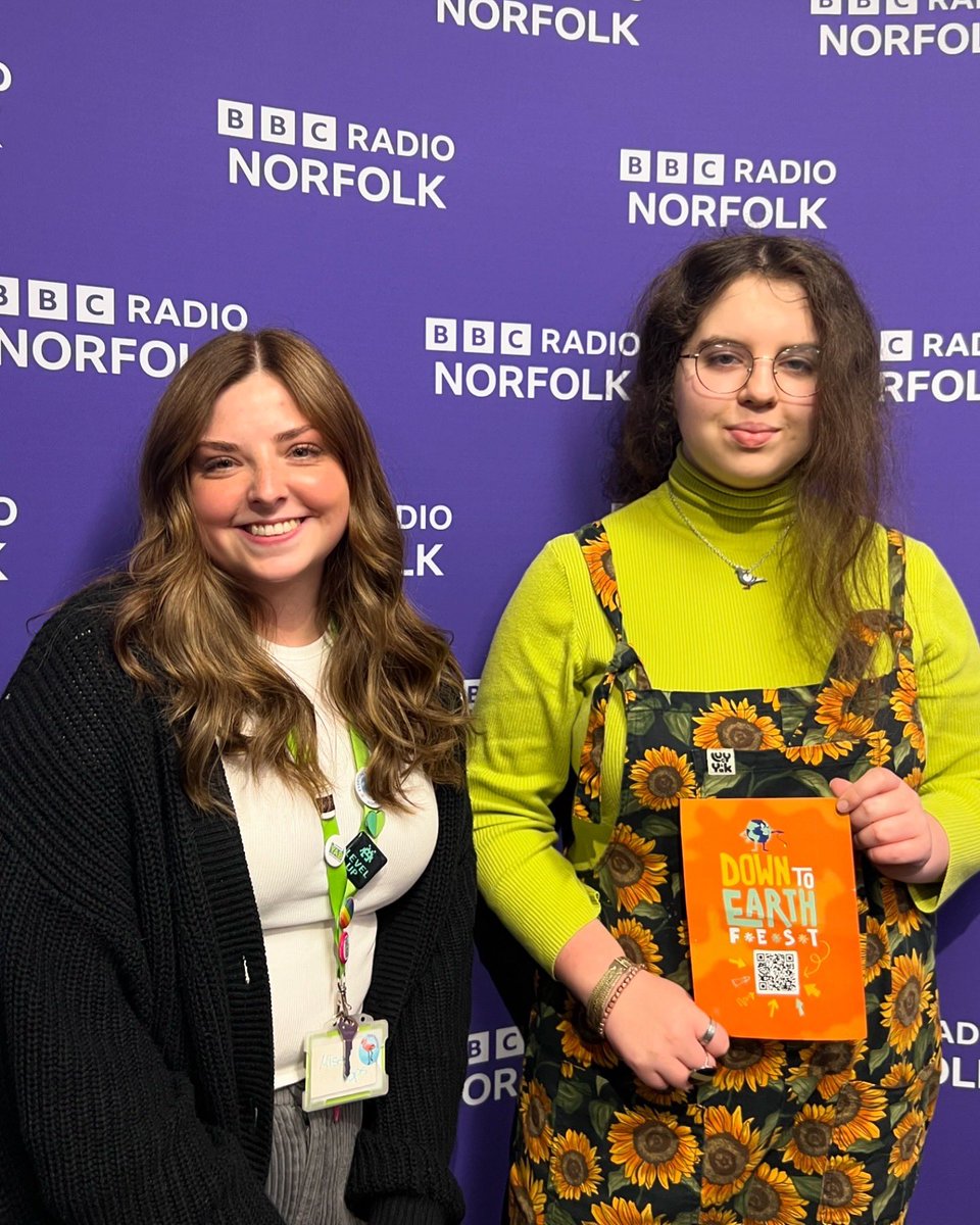 We had a brilliant time chatting on BBC Radio Norfolk all about Down To Earth! 🌸

🪴 We were joined by a Young Commissioner from Norwich YAB who did a fantastic job telling listeners what to expect, and why our planet is everyone’s responsibility 🌍💚