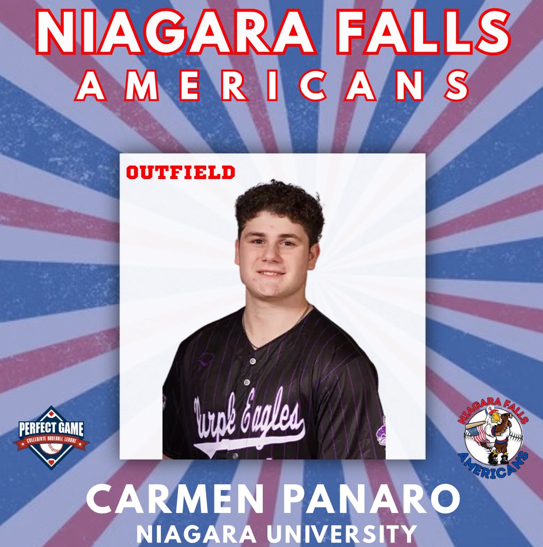 AmericansPGCBL's tweet photo. Introducing four more new Americans! This time all Division 1 athletes!
2B/SS Ian Huang
OF Carmen Panaro
RHP Carter Hall
C Robert Wegrzyn
Get your tickets today! Call 716-215-6161 ๐๏ธ
#ApolloApproved https://t.co/1VEoKvGDFE
