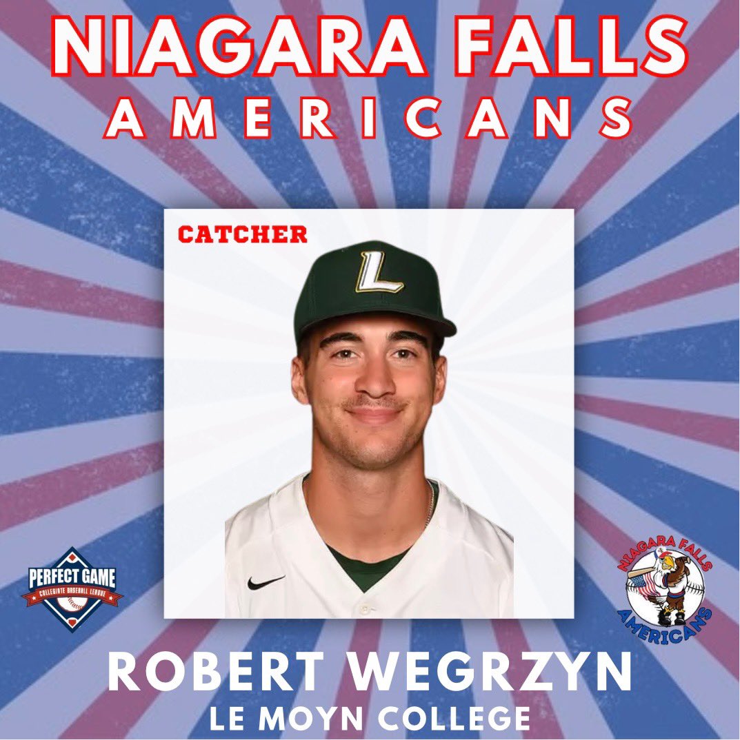 AmericansPGCBL's tweet photo. Introducing four more new Americans! This time all Division 1 athletes!
2B/SS Ian Huang
OF Carmen Panaro
RHP Carter Hall
C Robert Wegrzyn
Get your tickets today! Call 716-215-6161 ๐๏ธ
#ApolloApproved https://t.co/1VEoKvGDFE