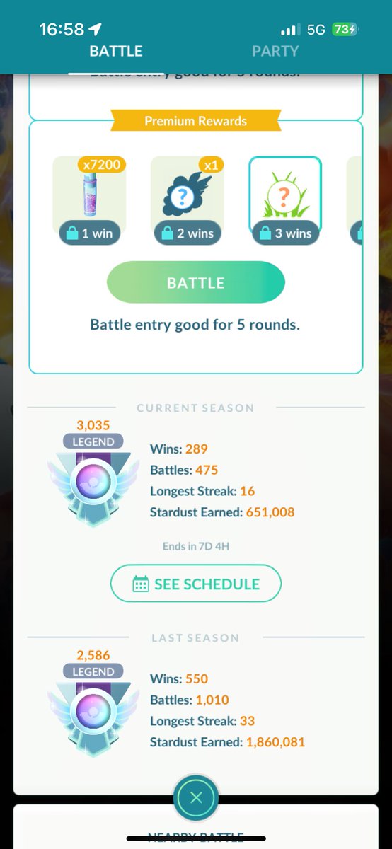 Thank god for go battle week, managed to last minute climb with a cheeky 5-0.

Haven’t played the game much due to irl issues (and missed Utrecht 🥹) 

Shoutout to the player pepzarag for conceding when they very clearly had me by the balls, I appreciate you.