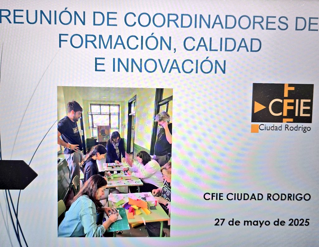 CFIE_CR's tweet photo. Reunión final de Coordinadores de Formación, Calidad e Innovación para presentar las instrucciones de cierre del curso 24-25 y las convocatorias y líneas prioritarias para la formación del curso 25-26. ¡Gracias por vuestra implicación y colaboración! 
#InnovaCYL 
#formaciónCyL https://t.co/bEMtCuzcbO