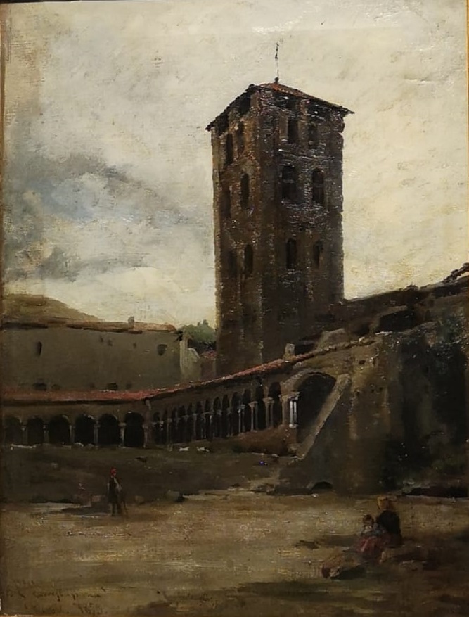 MuseuRipoll 🎗 (@museuripoll) on Twitter photo 📅 27 de maig – Commemoració del setge carlí de 1839. El nostre homenatge d’enguany és a través d’aquesta pintura: Monestir de Ripoll mig ensorrat, vist des del claustre.
🎨 Francesc Torrescassana Sellarés (1845-1918)
🖌️ Oli sobre tela, 41,5 x 31,5 cm.
📥 Donació de l'<a href="/Aj_Ripoll/">Ajuntament de Ripoll</a> 📅 27 de maig – Commemoració del setge carlí de 1839. El nostre homenatge d’enguany és a través d’aquesta pintura: Monestir de Ripoll mig ensorrat, vist des del claustre.
🎨 Francesc Torrescassana Sellarés (1845-1918)
🖌️ Oli sobre tela, 41,5 x 31,5 cm.
📥 Donació de l'<a href="/Aj_Ripoll/">Ajuntament de Ripoll</a>