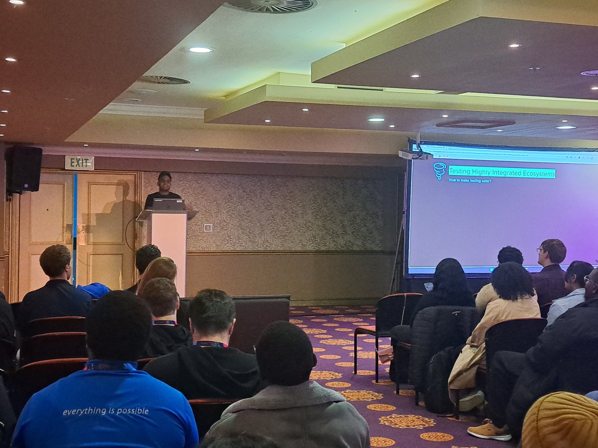 Making testing environments safer in Fabia room with Delano Ramdas. #DevConf2025