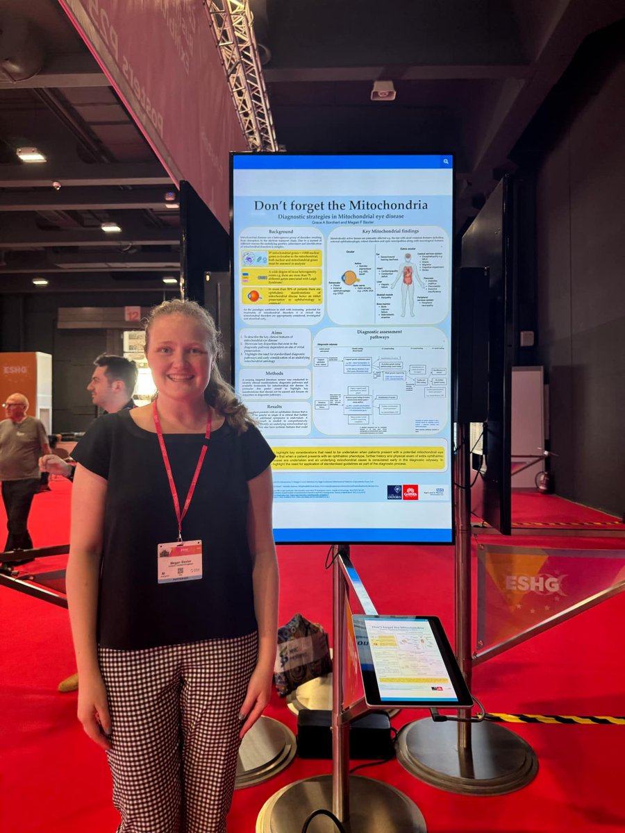 Grace Borchert (@grace_borchert) on Twitter photo Well done Megan for sharing some great work on diagnostic strategies in mitochondrial eye diseases at #ESHG2025 in Milano! <a href="/eshgsociety/">European Society of Human Genetics (ESHG)</a> Well done Megan for sharing some great work on diagnostic strategies in mitochondrial eye diseases at #ESHG2025 in Milano! <a href="/eshgsociety/">European Society of Human Genetics (ESHG)</a>