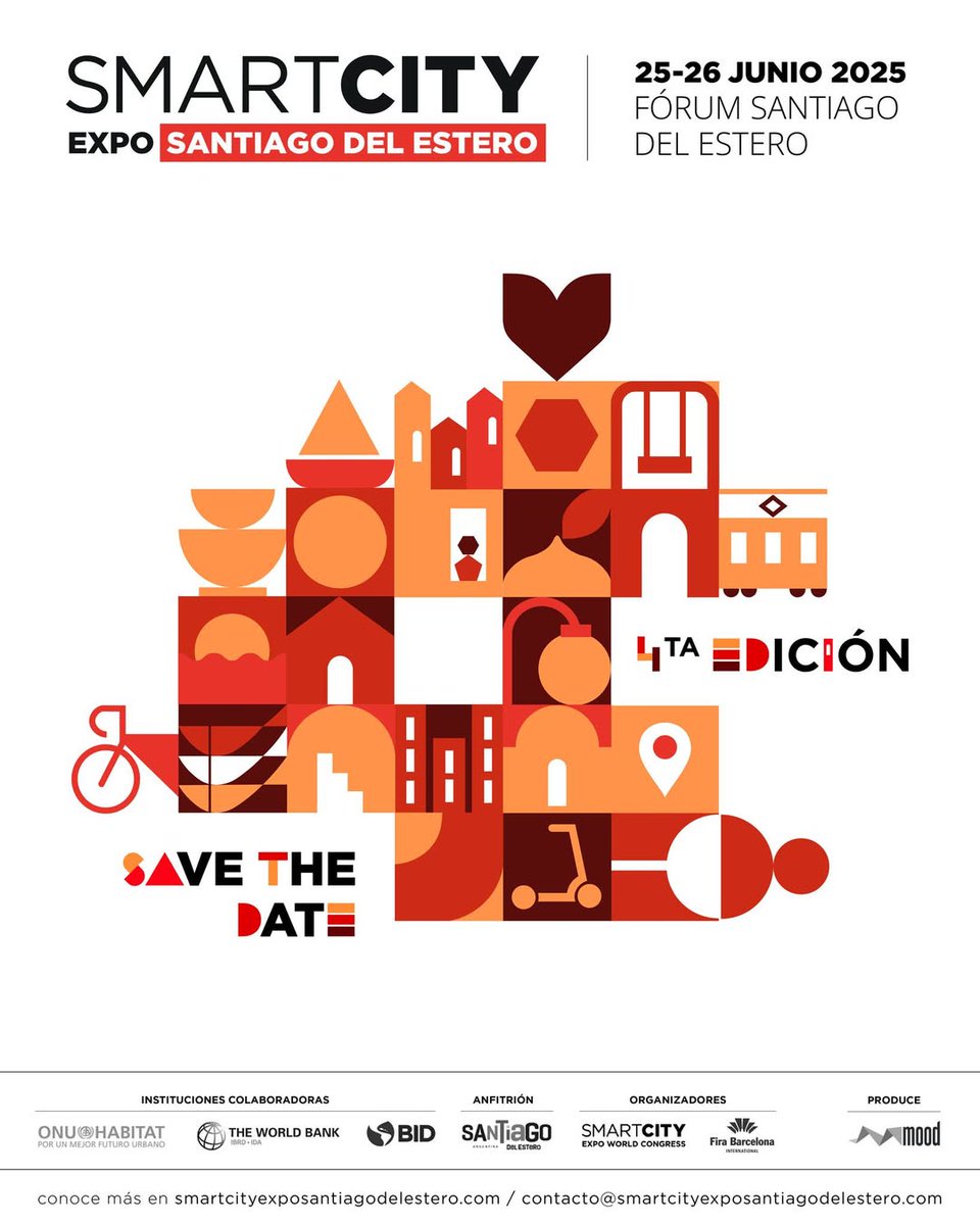Turismo_SDE's tweet photo. AGENDÁ LA FECHA: 25 Y 26 DE JUNIO, Smart City Expo SDE 2025
Vuelve el evento global más importante sobre ciudades ¡Imperdible!
https://t.co/L43lCCRVxm
Consultas: partners@moodproducciones.com
#SantiagodelEstero #SCEWC #SmartCityExpo #SmartCities #FuturoSustentable https://t.co/Rfffs35beC