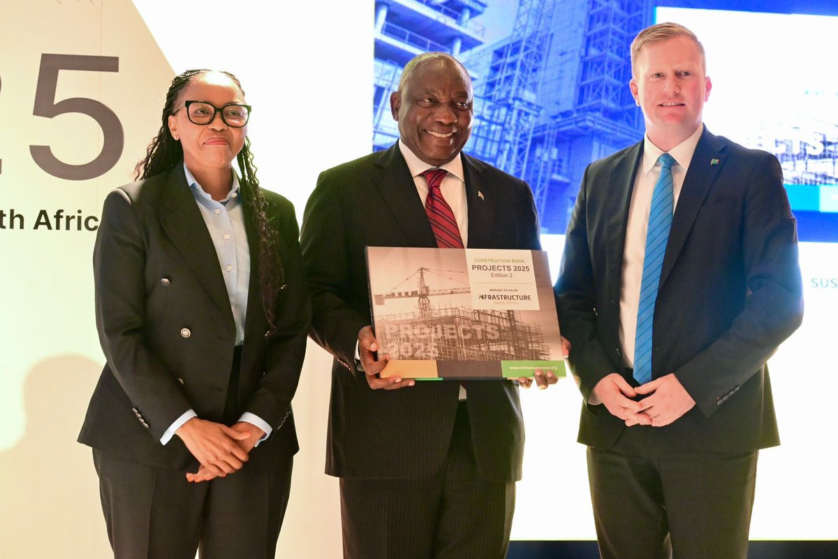 goolammv's tweet photo. SOUTH AFRICA GET READY. THE BOOM HAS ARRIVED AS PER PRESIDENT CYRIL RAMAPHOSA
Today minister Dean Macpherson hosted President Cyril Timor the Ramaphosa for the 2nd edition of #SiDSSA , the second edition of the construction Book. This time it’s not talk it’s shovel ready projects. Thousands and thousands of jobs created. R1 TRILLION in the bag. Nobody try dare loot anything from this. These key projects will change the face of South Africa. Timelines set for the projects. Wherever the projects are taking place the minister will have meeting with communities and at least 30% of the people in those communities will get jobs. Construction mafia can’t ever dare come, the community will pounce on them.
President Cyril Ramaphosa led GNU at work. This is what the likes of the Mashatile’s get their hand on that’s why they pushing so hard for DA removal. Mcperson has received multiply treats to his life, but, he is putting South Africa First. So event was so important that ministers from every department including deputies were in attendance
Thank you President Ramaphosa
Thank you Dean Mcperson