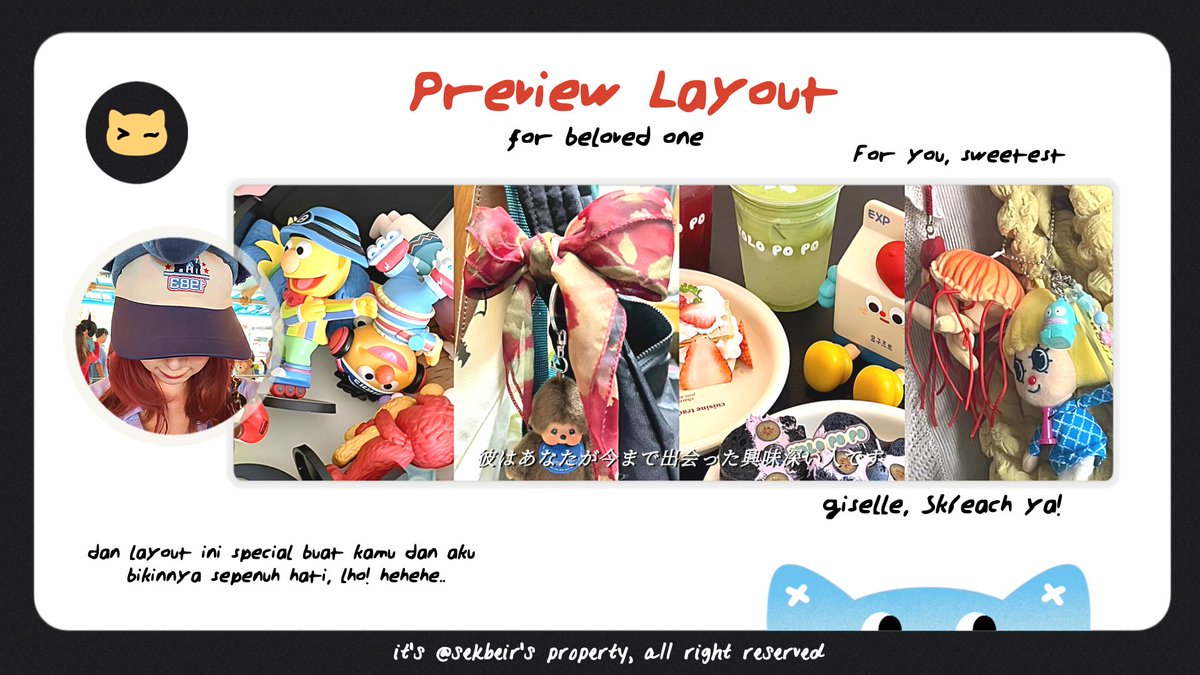 melgodious's tweet photo. help repost ini ya, maaci! 🌸🥗🍅

halo, aku ada 6 layout ready stock winter, karina, carmen, jiwoo, ningning, giselle nih 5k/each aja get ava jpng ya! timaaci. ⭐

#zonauang https://t.co/eC21wTYqdd