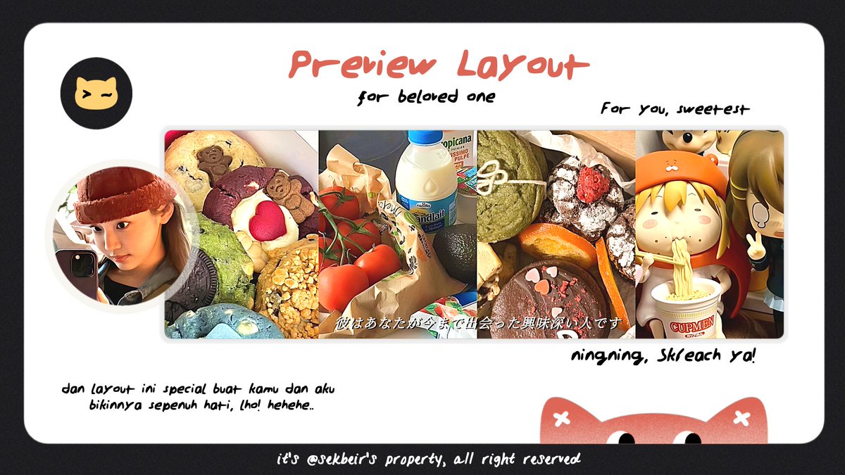 melgodious's tweet photo. help repost ini ya, maaci! 🌸🥗🍅

halo, aku ada 6 layout ready stock winter, karina, carmen, jiwoo, ningning, giselle nih 5k/each aja get ava jpng ya! timaaci. ⭐

#zonauang https://t.co/eC21wTYqdd