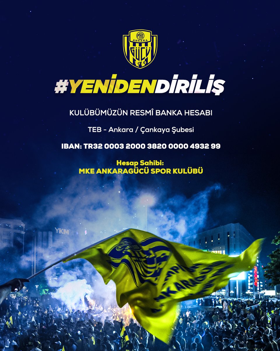Yeniden Diriliş Başlıyor!

Asırlık çınarımız Ankaragücü, özünden aldığı güçle yeniden ayağa kalkıyor!

Anka kuşu misali küllerimizden doğmak; o meşhur pankarttaki gibi Ankaragücü’nü baştan yaratmak üzere, hep birlikte harekete geçiyoruz.

Bir katkı, bin umut: Dirilişe umut ver!