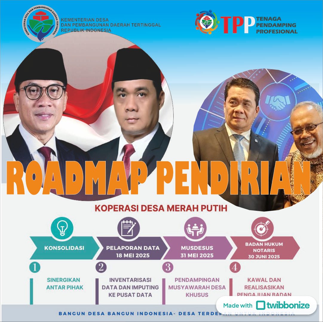 #KoperasiMerahPutihbersamaTPP
#TPPBersamaMenteriDesa