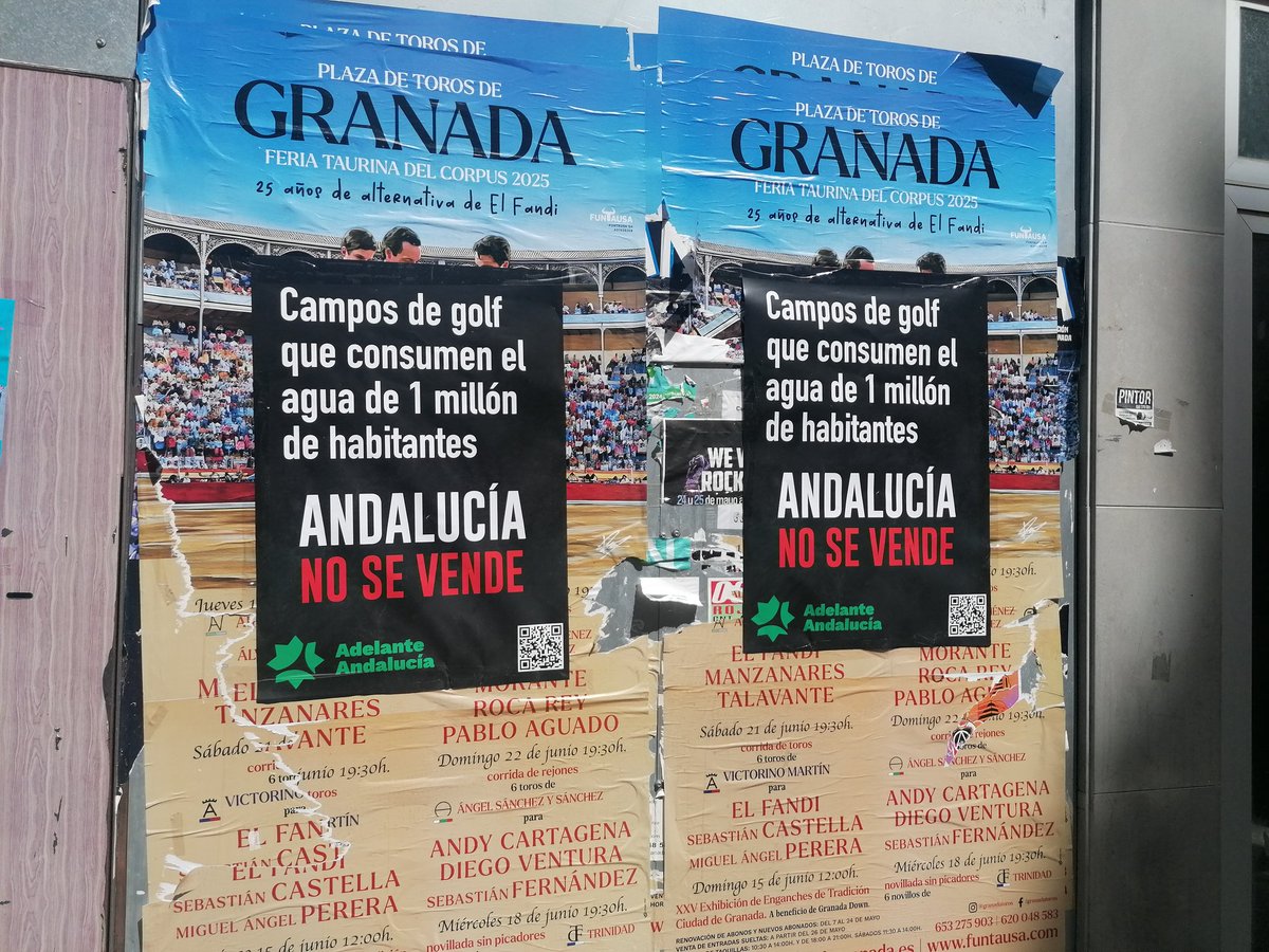 Viene la ola de calor, volvemos hablar de sequía mientras el modelo del PP es agua para los campos de golf. Esta mañana hemos salido por el barrio del Zaidín a denunciar este modelo que esquilma nuestros recursos para ponerlos al servicio del turismo 👇👇