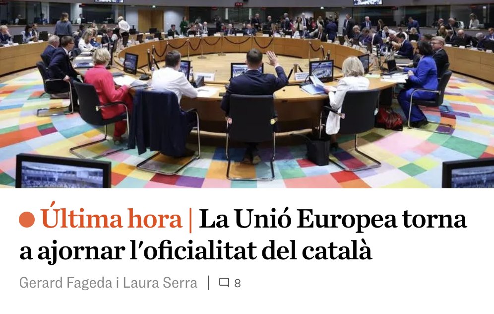 Aquesta vegada no ha pogut ser per culpa dels tripijocs de PP i VOX, que consideren que les persones que parlem català som ciutadans de tercera, però estic convençuda que el català serà llengua oficial a Europa més aviat que tard.
10 milions de catalanoparlants ens ho mereixem.