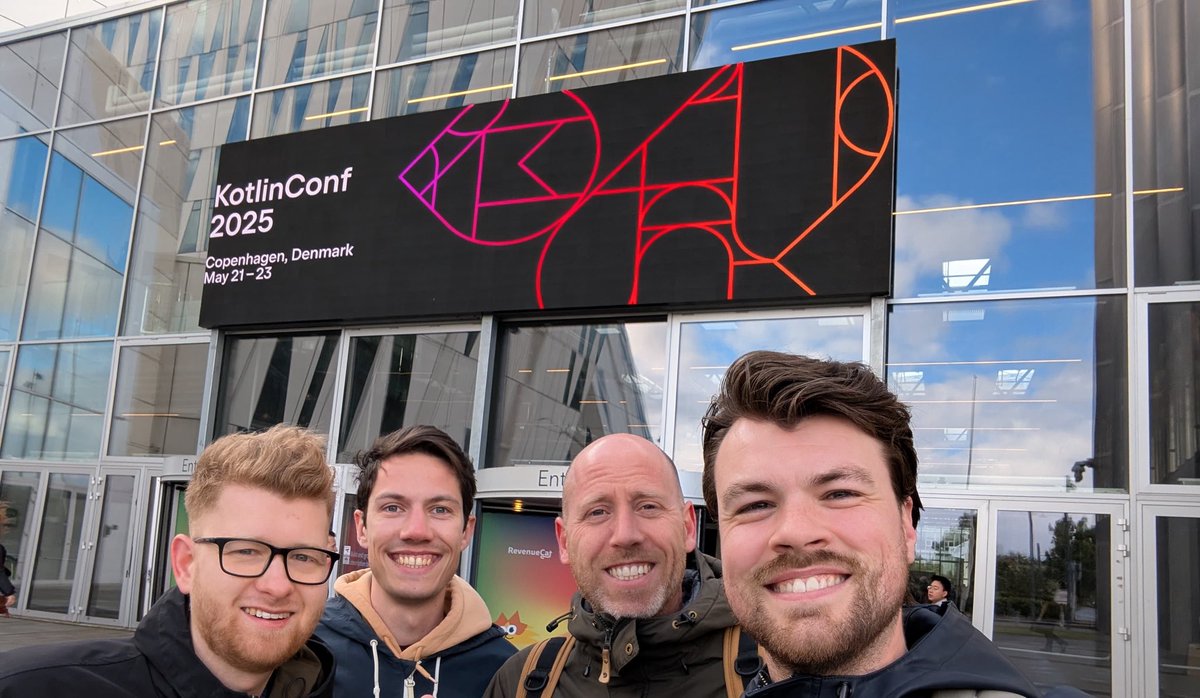 wearezooma's tweet photo. Op 22 &amp; 23 mei vond in Kopenhagen de KotlinConf 2025 plaats. Een evenement waar meer dan 2000 mensen bijeenkwamen om over de programmeertaal Kotlin te praten. Zooma was erbij met een delegatie van vier: Kevin, Leonhard, Martijn en Bas.

https://t.co/o4yfqaGAuQ https://t.co/CkUsHU3Cqm