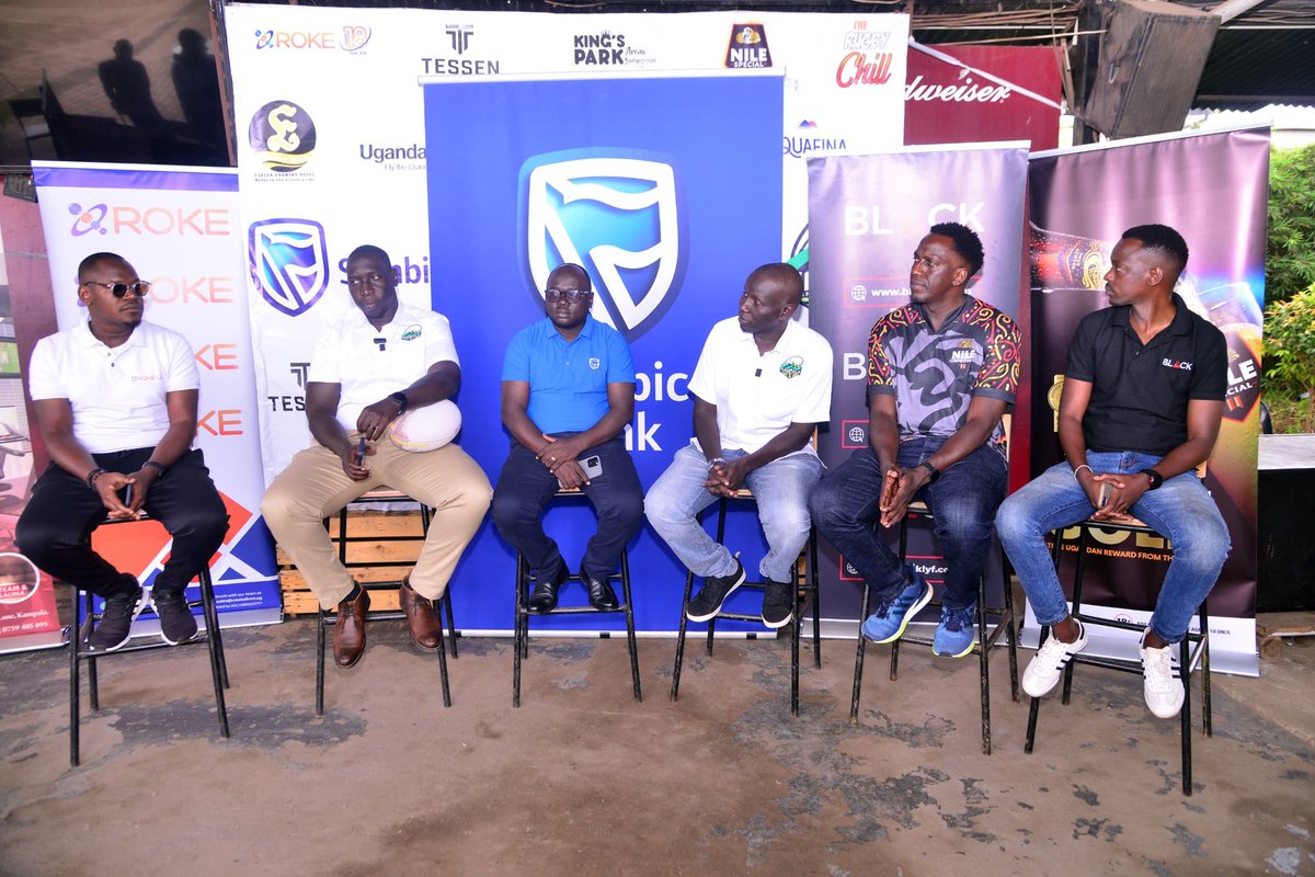 Timo 👨🏾💻 (@cristianwaniaye) on Twitter photo Earlier today, <a href="/stanbicug/">Stanbic Bank Uganda</a> was confirmed as naming partners and lead sponsors of the inaugural #StanbicKampala7s slated for this weekend at Kings Park Arena.
The 31st May to 1st June tournament will host the best teams from the continent and beyond. Earlier today, <a href="/stanbicug/">Stanbic Bank Uganda</a> was confirmed as naming partners and lead sponsors of the inaugural #StanbicKampala7s slated for this weekend at Kings Park Arena.
The 31st May to 1st June tournament will host the best teams from the continent and beyond.