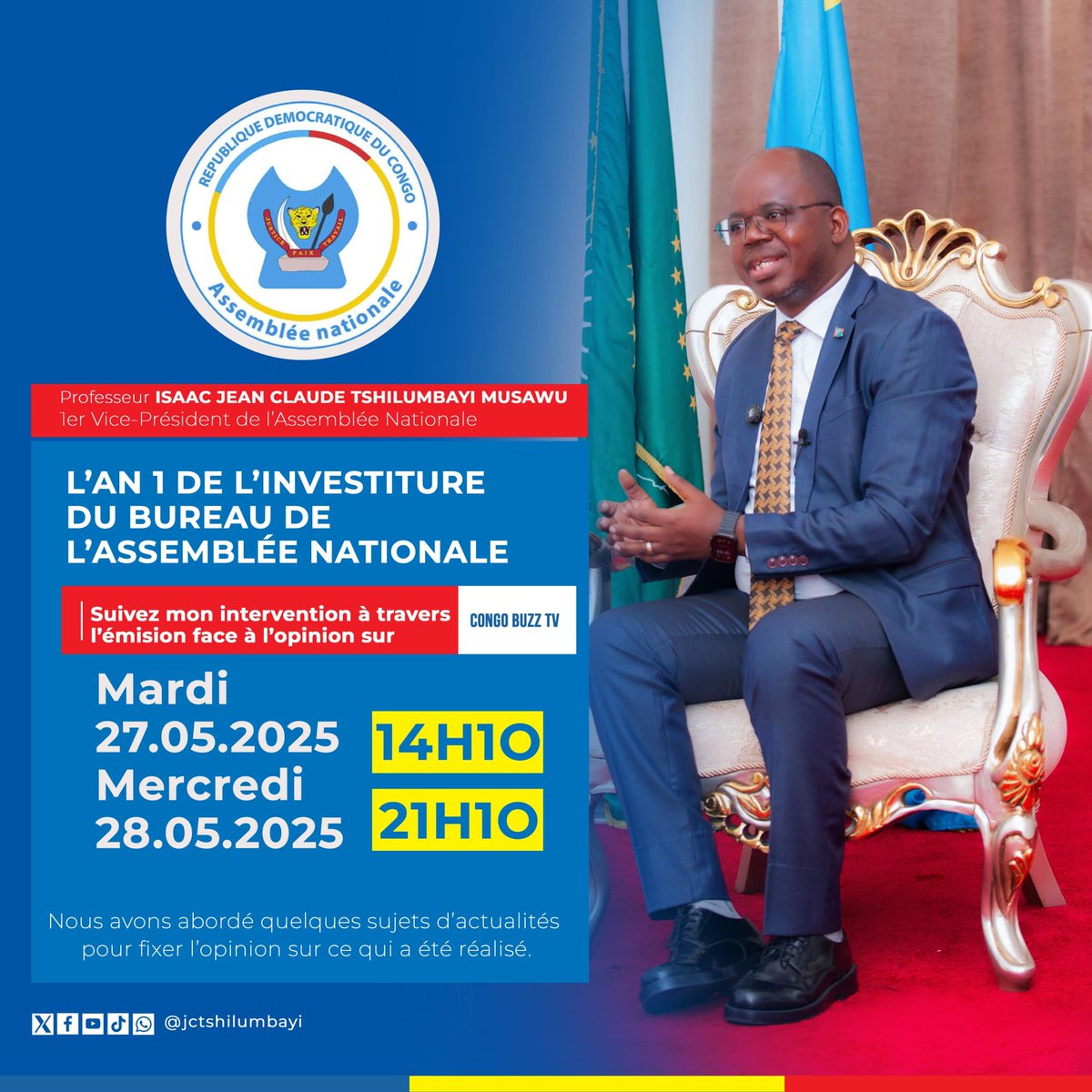 Isaac JC Tshilumbayi officiel tweet media