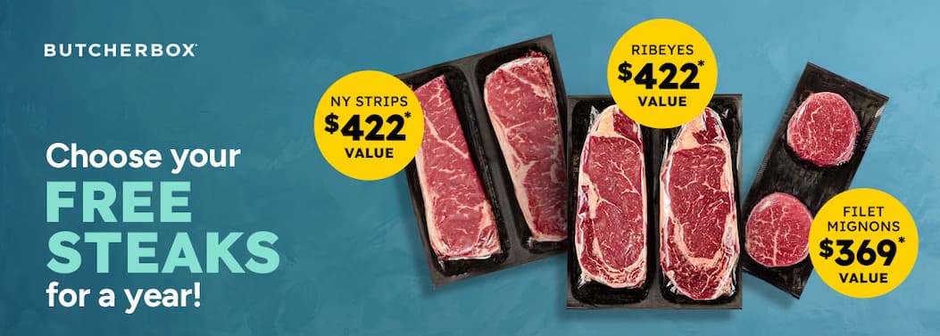 gaynycdad's tweet image. Get ready, it’s one of their biggest promos of the year! 🎉
From NOW through May 30, new @ButcherBox members can choose between Ribeye, NY Strip, or Filet Mignon FREE in every box for a whole year. #ButcherBoxPartner

gaynycdad.com/2025/05/butche…