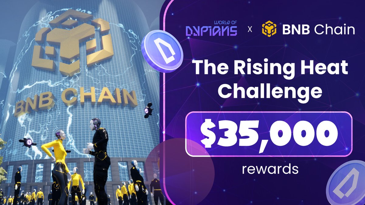 Join the Rising Heat Challenge, part of the <a href="/BNBCHAIN/">BNB Chain</a> Featured Activity Series, and compete for your share of $35,000 in rewards!

🔥 Trade $20 in $WOD
🔥 Log in or create your game account
🔥 Open 10+ Daily Bonus Chests

Get in. Level up. Win big.
📍 dappbay.bnbchain.org/campaign/389-j…