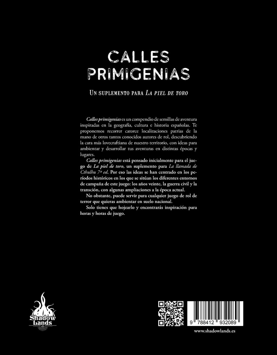 ¡En un mes Calles Primigenias estará en tiendas! Ari y yo hemos escrito las semillas de aventura de Girona.

104 páginas en blanco y negro. Formato Letter grapado. 

Fecha de lanzamiento: 27/06/2025.