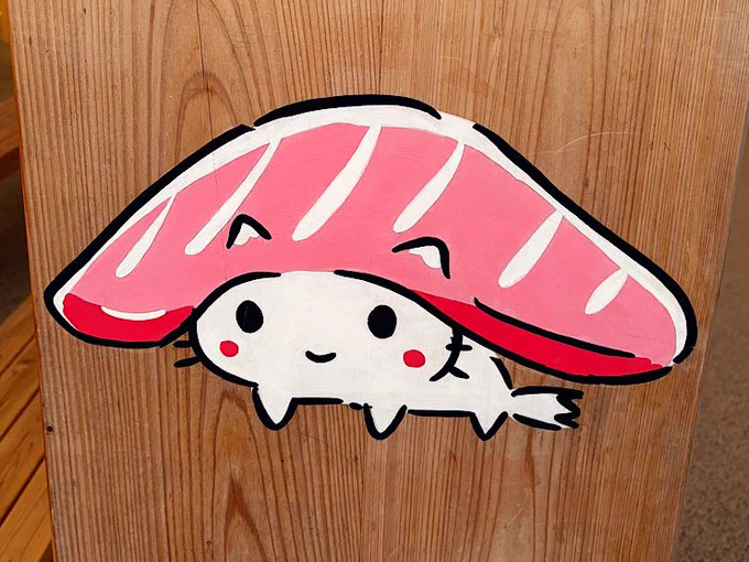 万博会場のやたらかわいい寿司のような生命体…