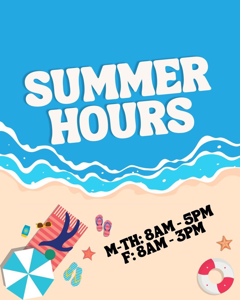GoBioworks's tweet image. With the unofficial start of Summer, we have started our Summer hours. We are now open Monday to Thursday 8:00 to 5:00 PM, and Fridays 8:00 to 3:00 PM. #gobioworks #summertime