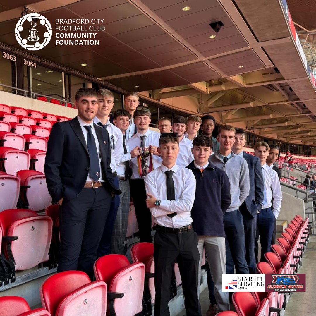 Bradford City FC Community Foundation (@bcafc_cf) on Twitter photo 🏆 | #FootballandEducation
Some day for our F&E U19 Men A team on Sunday, as they received their <a href="/EFLCEFA/">Community & Education Football Alliance</a> awards at <a href="/wembleystadium/">Wembley Stadium</a> 🥳
Well earned for their efforts this year 👊
Find out more about F&E and how you can be part of the journey: bradfordcitycf.org.uk/footballandedu…
#BCAFC 🏆 | #FootballandEducation
Some day for our F&E U19 Men A team on Sunday, as they received their <a href="/EFLCEFA/">Community & Education Football Alliance</a> awards at <a href="/wembleystadium/">Wembley Stadium</a> 🥳
Well earned for their efforts this year 👊
Find out more about F&E and how you can be part of the journey: bradfordcitycf.org.uk/footballandedu…
#BCAFC