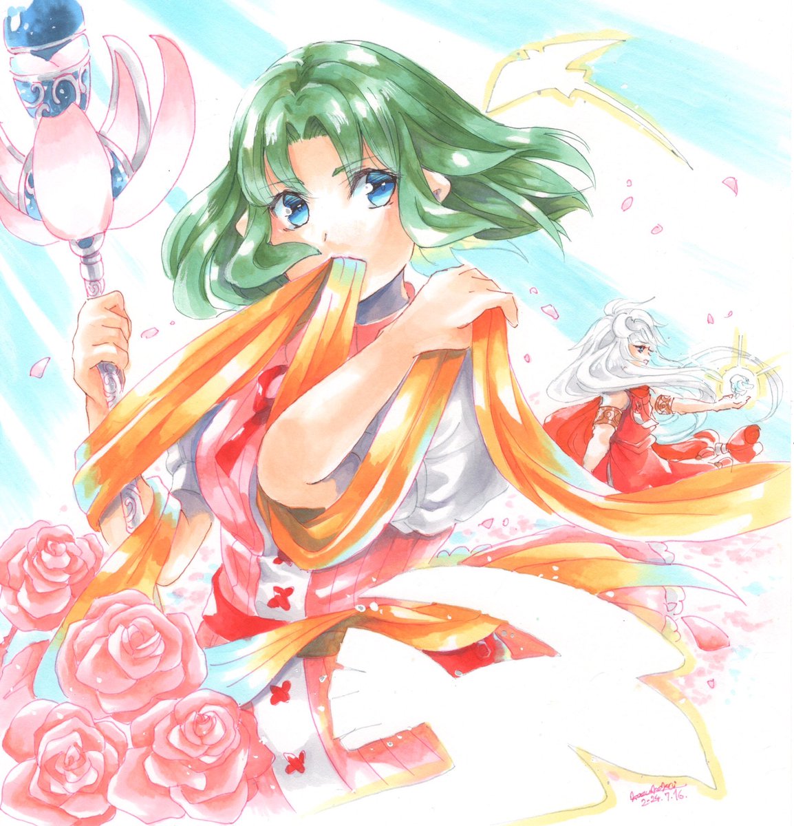 Kazukoko_I's tweet photo. 同じオリキャラのイラスト
こちらも3枚は
#アナログ絵
#イラスト　
#絵描きさんと繋がりたい https://t.co/LPRcfSlkBF