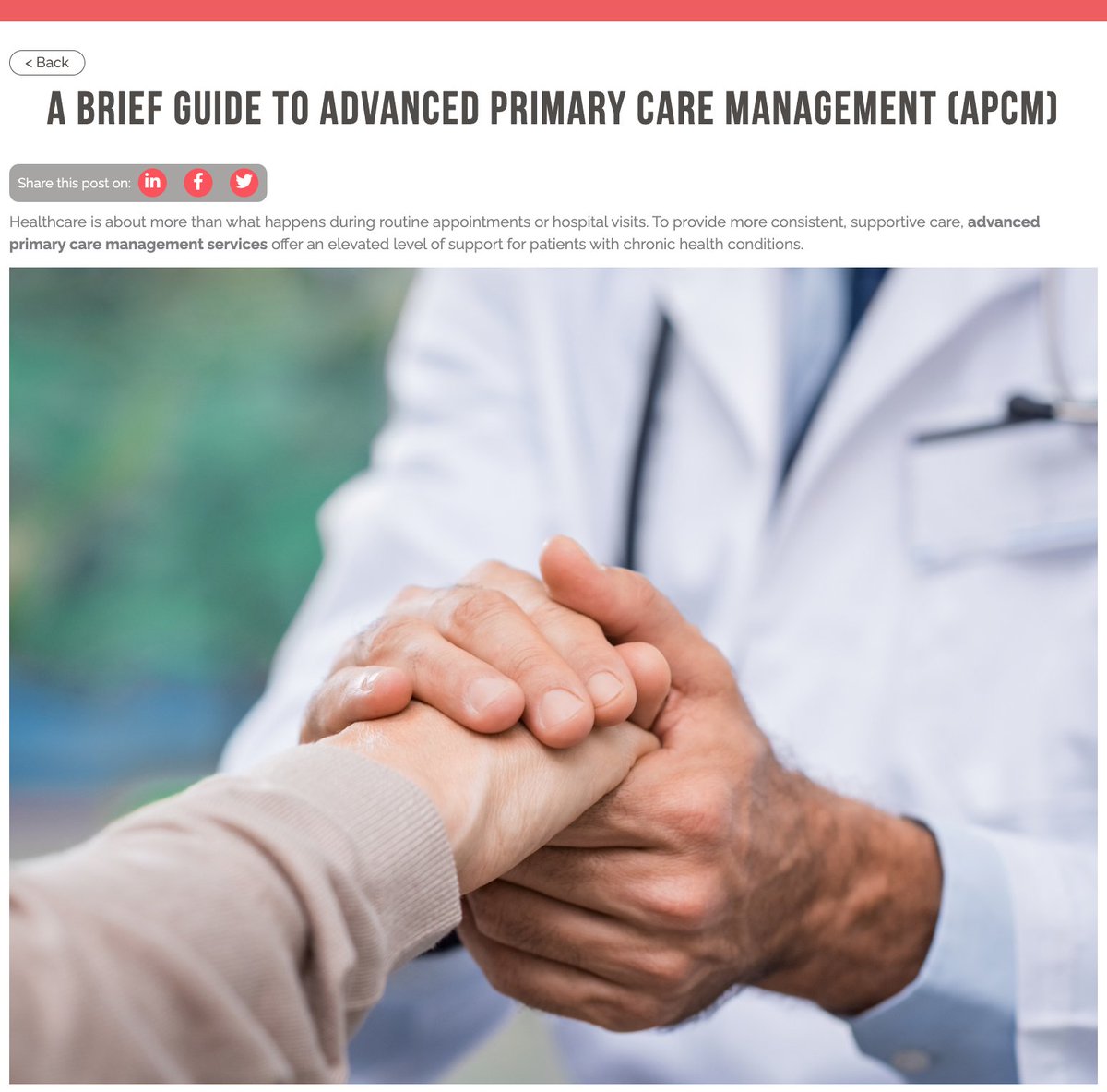 Advanced Primary Care Management (APCM) helps you care beyond the clinic. With RPM, 24/7 access &amp; care planning, CoachCare gives you the tools to do it right.
👉 bit.ly/3SxTP6U
