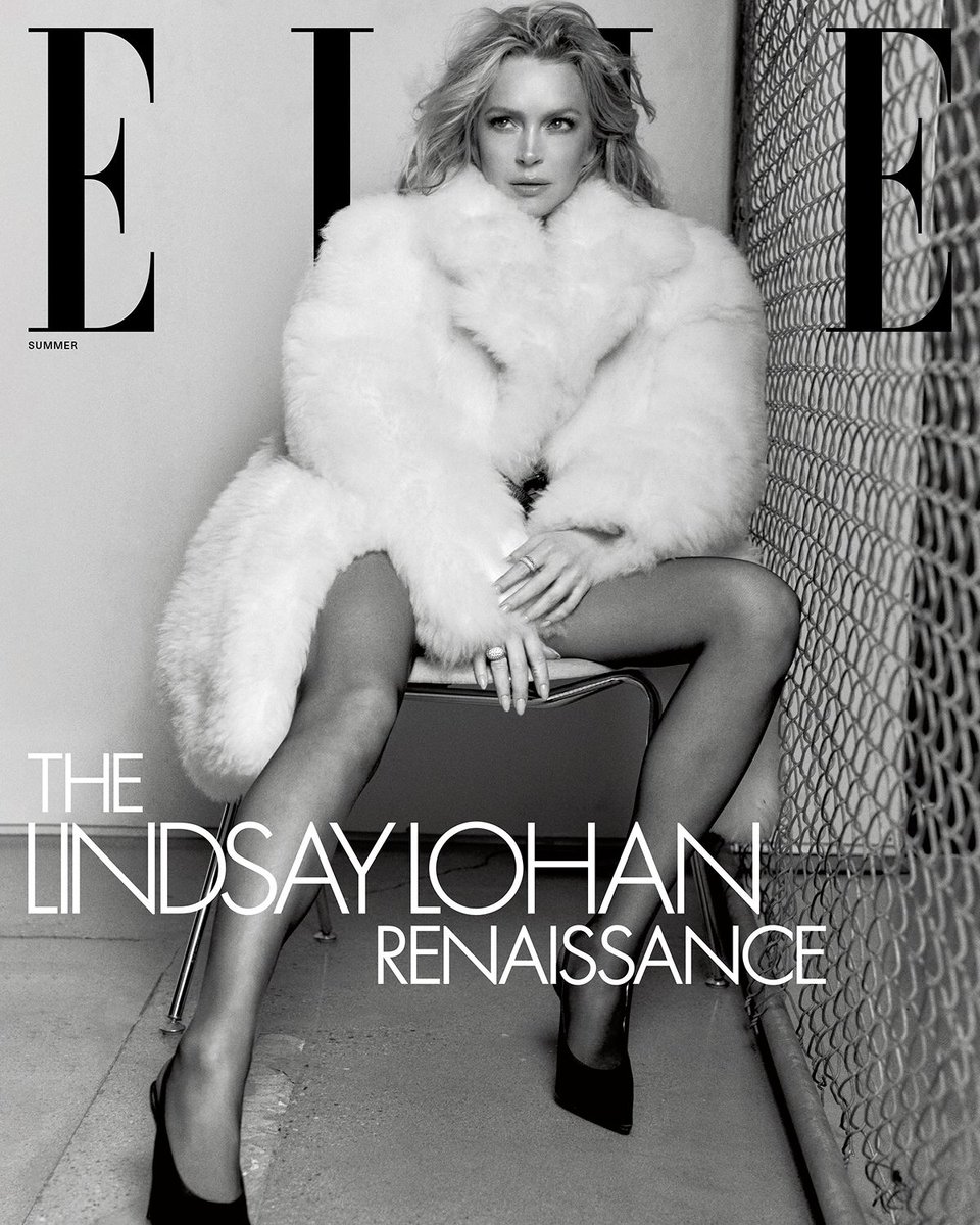 ELLEmagazine's tweet image. #LindsayLohan isn’t just back—she’s thriving.
Our summer cover star speaks with #ChloeFineman (who has a hilarious cameo in #FreakierFriday) about relishing life as a mom, developing a skin care line, and manifesting her return to the industry: elle.com/lindsay-lohan-…