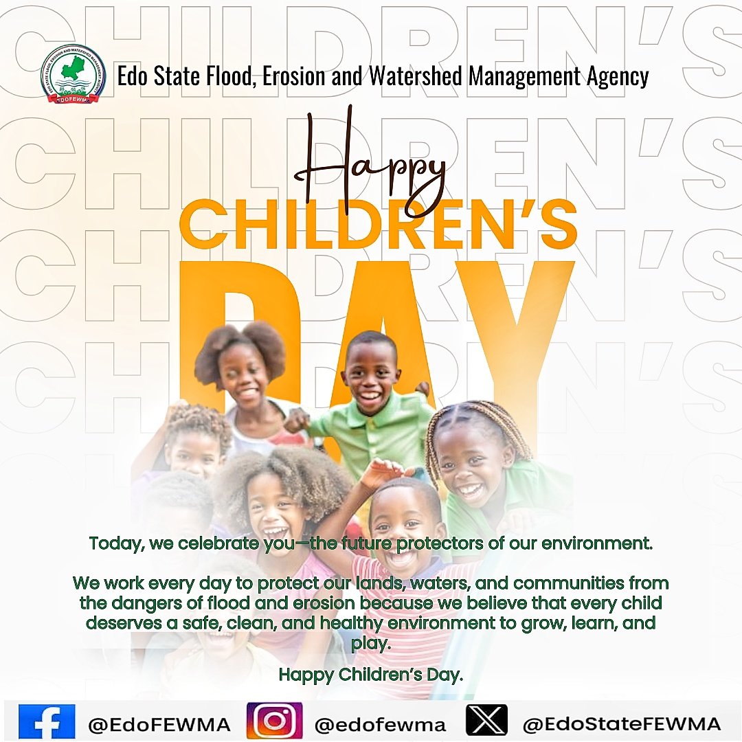 EdoStateFEWMA's tweet photo. Happy Children's Day!

#childrensday 
#may27 https://t.co/QiGE1lsScO