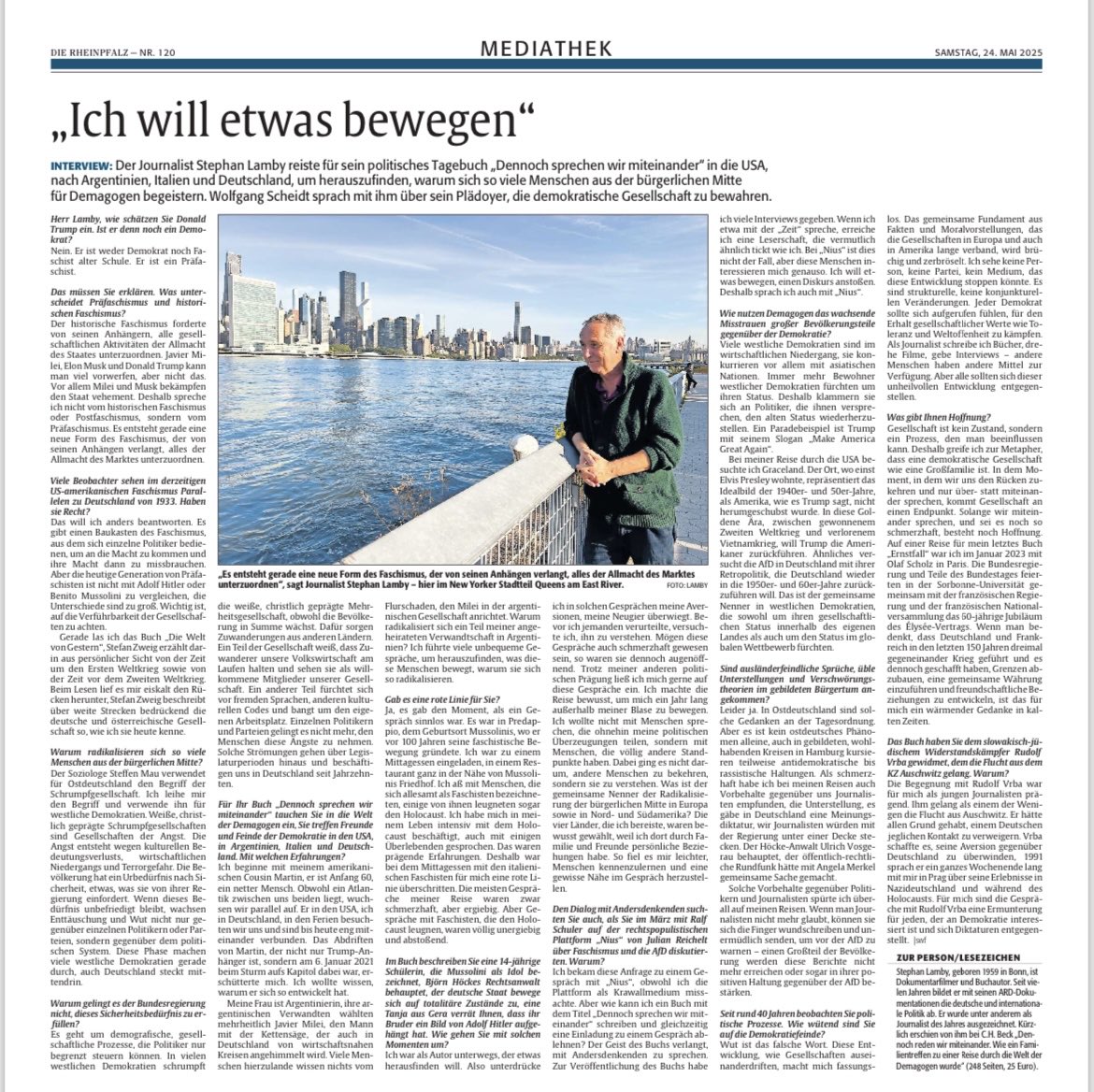 Stephan Lamby (@lambystephan) on Twitter photo mit der <a href="/rheinpfalz/">DIE RHEINPFALZ</a> habe ich über meine lange Reise durch die Welt der Demagogen gesprochen. Eigentlich hätte das Interview nach dem ersten Wort meiner ersten Antwort zu Ende sein können. Es ging dann aber doch weiter… <a href="/CHBeckLiteratur/">C.H.Beck Literatur</a> mit der <a href="/rheinpfalz/">DIE RHEINPFALZ</a> habe ich über meine lange Reise durch die Welt der Demagogen gesprochen. Eigentlich hätte das Interview nach dem ersten Wort meiner ersten Antwort zu Ende sein können. Es ging dann aber doch weiter… <a href="/CHBeckLiteratur/">C.H.Beck Literatur</a>
