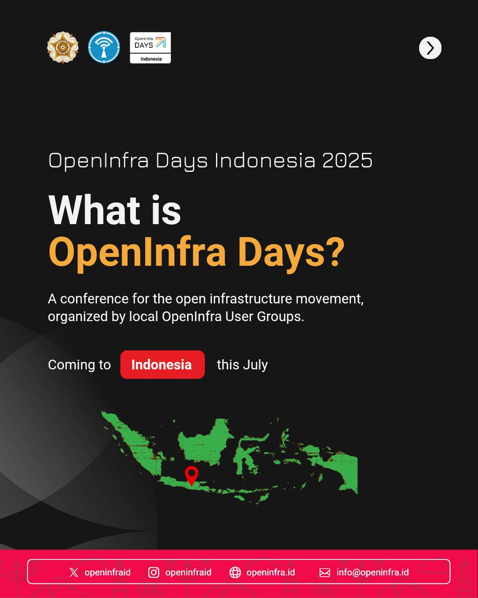 🚀 Something big is coming to Yogyakarta this July!

OpenInfra Days Indonesia 2025 is back — bringing together professionals, enthusiasts, and open source communities in one full-day conference focused on infrastructure, cloud, and future technologies.