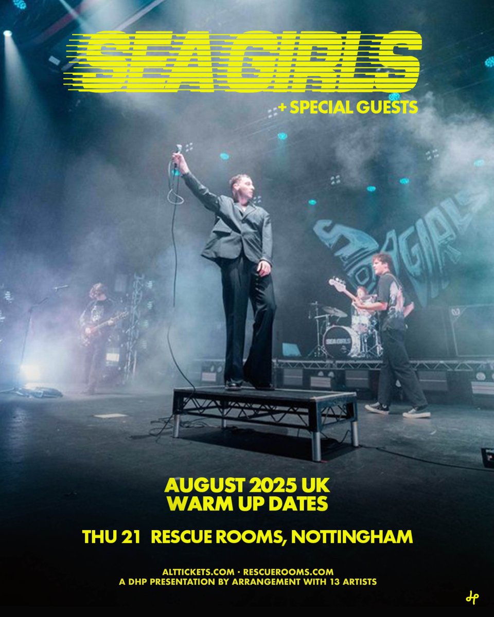 DHP Family (@dhpfamily) on Twitter photo A <a href="/SeaGirls/">SEA GIRLS ≅</a> show is a euphoric and energetic experience, with tightly honed tunes and top vibes.
They'll be playing an intimate <a href="/rescuerooms/">Rescue Rooms</a> show on 21st August as part of a big summer!
Tickets go on sale this Friday, set a reminder: tinyurl.com/bddvtaj7 A <a href="/SeaGirls/">SEA GIRLS ≅</a> show is a euphoric and energetic experience, with tightly honed tunes and top vibes.
They'll be playing an intimate <a href="/rescuerooms/">Rescue Rooms</a> show on 21st August as part of a big summer!
Tickets go on sale this Friday, set a reminder: tinyurl.com/bddvtaj7