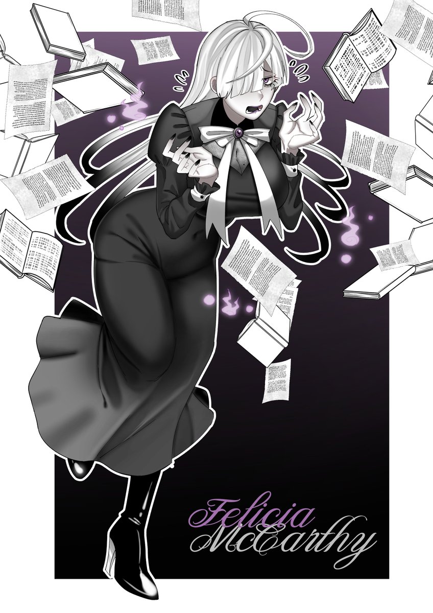 👻#MPCss5 #MPC_Commu 

"เพิ่งเริ่มงาน ก็อยากลาออกซะแล้ว"
✩₊˚.⋆☾⋆⁺₊✧
Felicia McCarthy
Librarian | 89y/o | 68/173 | Banshee

“___” : พูด 
‘___’ : คิด 
/___ : การกระทำ 
(___) : ผปค.

✩₊˚.⋆☾⋆⁺₊✧
Doc in bio
(ทัก/โค/โรล/จีบ/ Dm24/7)👻