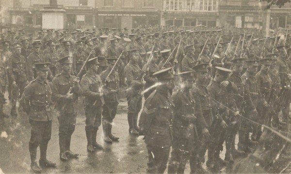 While sorting through photos, came across one of the Accrington Pals in Castle Square, Caernarvon that I hadn't previously shared. Donated by the late John Garwood.