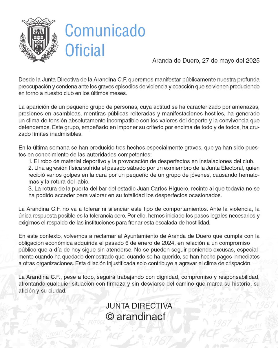 Comunicado Oficial
#somosarandina