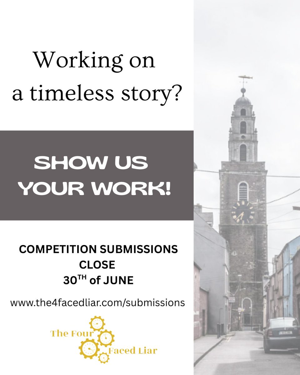 The Four Faced Liar (@the4facedliar) on Twitter photo Just over one month left to submit your stories for our competition issue.
We can't wait to see what you've been creating!
<a href="/poetryireland/">Poetry Ireland / Ăigse Ăireann</a>
<a href="/IrishWritersCtr/">Irish Writers Centre</a>
<a href="/writing_ie/">writing.ie</a>
<a href="/stingingfly/">The Stinging Fly</a>
<a href="/rte/">RTĂ</a>
<a href="/MunLitCentre/">Munster Literature Centre</a>
<a href="/irishwriting_ie/">IrishWriting.ie</a> Just over one month left to submit your stories for our competition issue.
We can't wait to see what you've been creating!
<a href="/poetryireland/">Poetry Ireland / Ăigse Ăireann</a>
<a href="/IrishWritersCtr/">Irish Writers Centre</a>
<a href="/writing_ie/">writing.ie</a>
<a href="/stingingfly/">The Stinging Fly</a>
<a href="/rte/">RTĂ</a>
<a href="/MunLitCentre/">Munster Literature Centre</a>
<a href="/irishwriting_ie/">IrishWriting.ie</a>