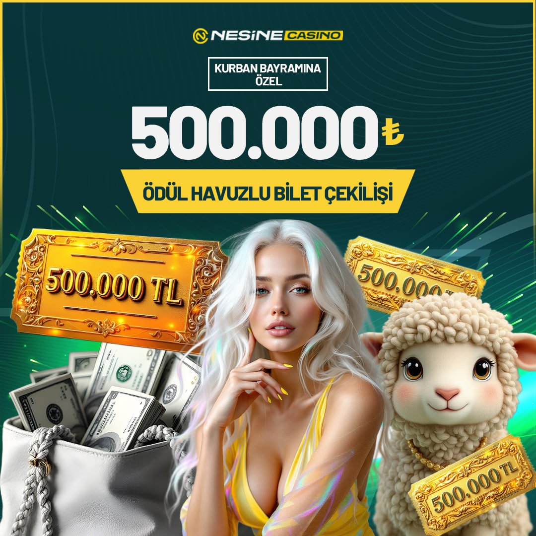 ncguncelgiris's tweet photo. 🐏 #KurbanBayramı’na özel 🐏

🎉 500.000 TL ödüllü büyük #çekiliş başladı! 

🤑 Şansını dene, havuzlu biletle dev ödülleri kazanma fırsatını kaçırma! Katıl, 

Bayramı #NesineCasino'da kazançla kutla! 🐑

📎NesineCasino Giriş için tıklayınız! https://t.co/3YOtsnVkFJ https://t.co/OHvOTJmvea