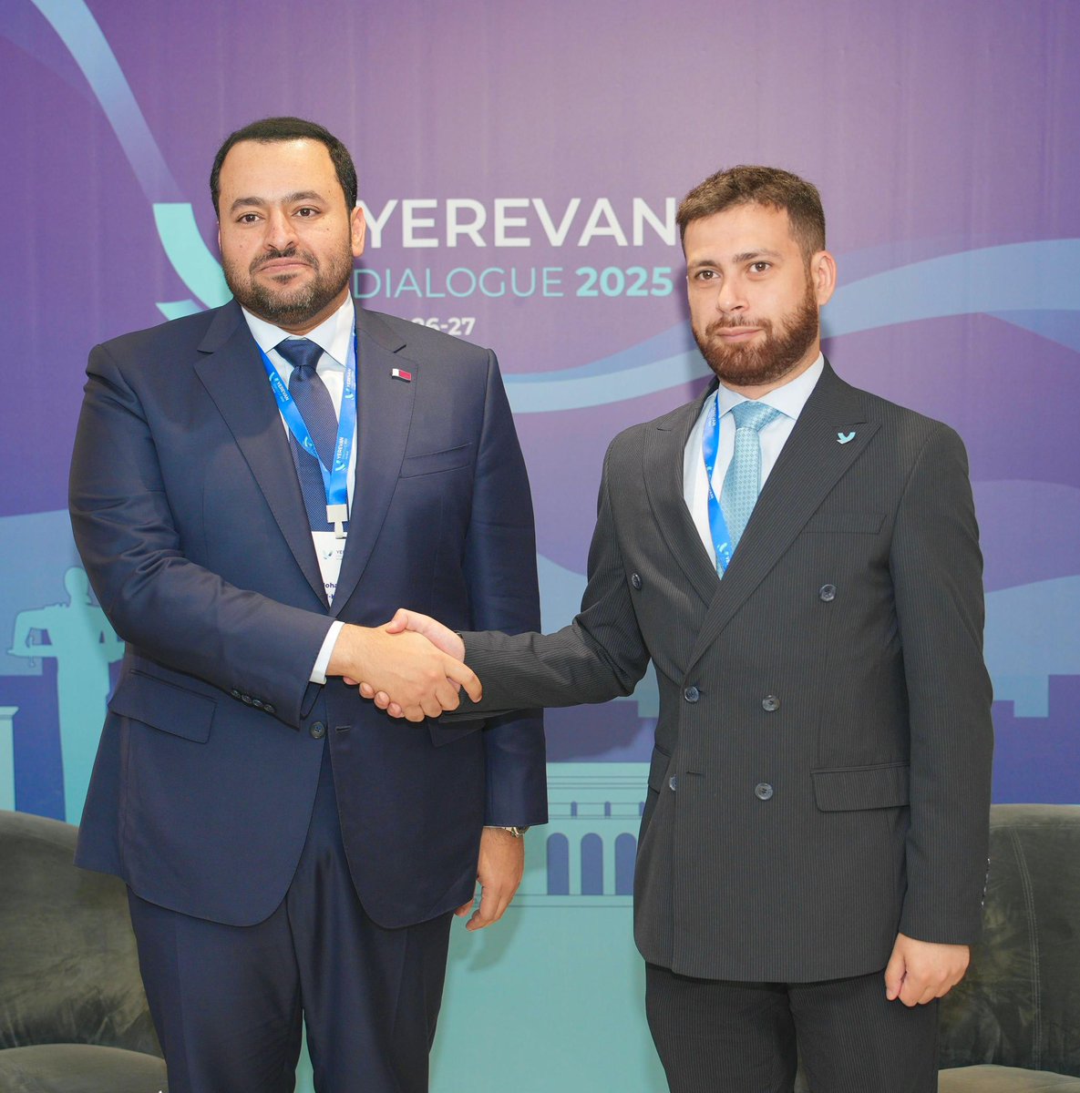 د. محمد الخليفي (@dr_al_khulaifi) on Twitter photo Had a productive meeting today in Yerevan with my friend <a href="/VahanKostanyan/">Vahan Kostanyan</a>. We discussed the Qatar-Armenia relationship and reaffirmed our commitment to ongoing collaboration in areas of mutual interest. I also congratulated His Excellency on the successful convening of Had a productive meeting today in Yerevan with my friend <a href="/VahanKostanyan/">Vahan Kostanyan</a>. We discussed the Qatar-Armenia relationship and reaffirmed our commitment to ongoing collaboration in areas of mutual interest. I also congratulated His Excellency on the successful convening of
