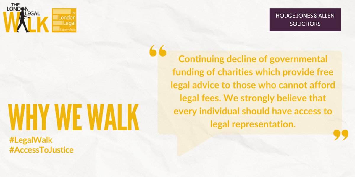 Just 3 weeks to go until this year’s #LondonLegalWalk supporting frontline free legal services.
We’ll be amongst 15,000 walkers taking on the 10km challenge raising funds for over 100 specialist free legal advice charities.
All money raised brings us a step closer to making