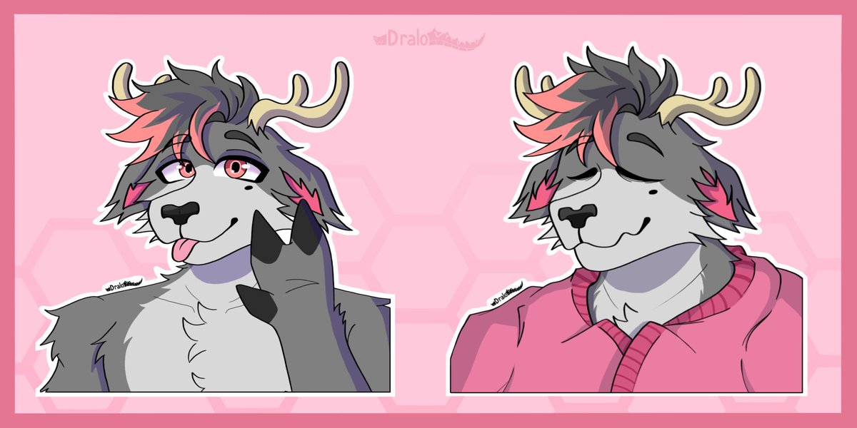 DraloGator's tweet image. Sticker Comm. for Rivet! 🩷